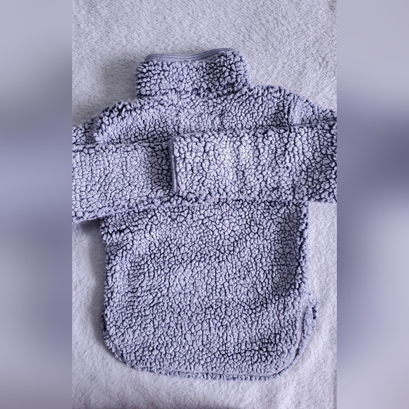 Bundle Only: Cuddly Sherpa Pullover Girls Grey Jacket Size 5/6 - Picture 7 of 8